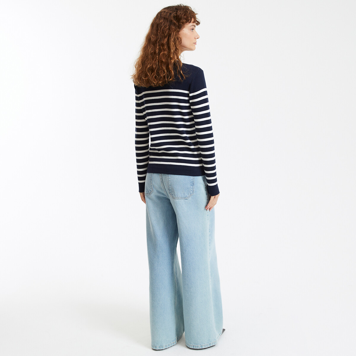 Pull marinière rayé marine/ivoire, LA REDOUTE COLLECTIONS