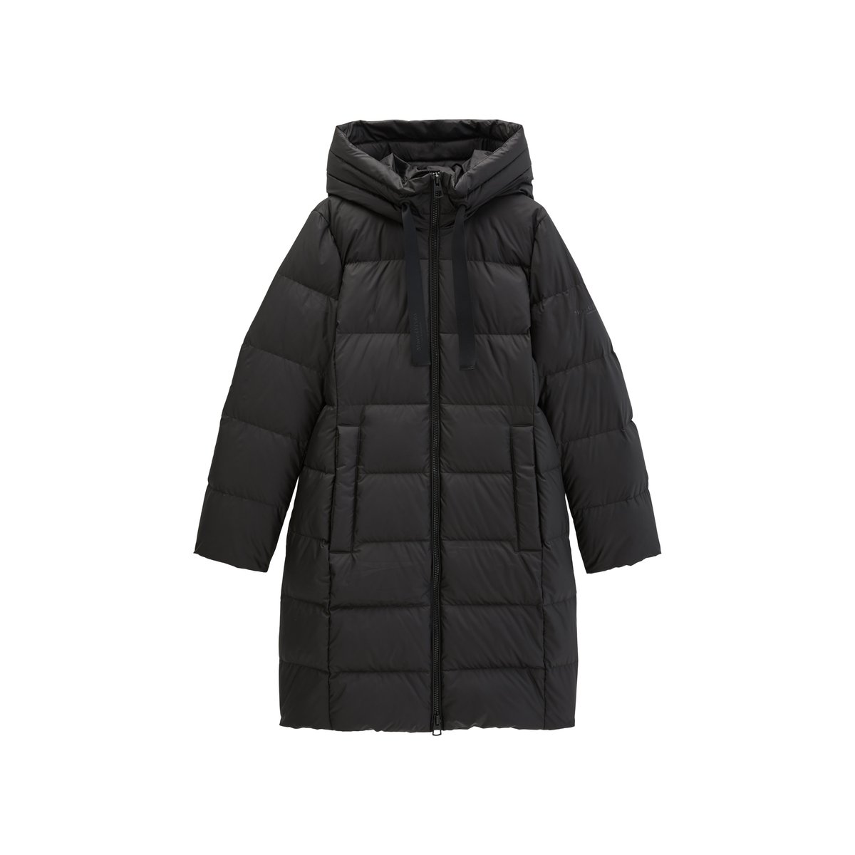 Manteau matelassé en duvet à capuche, coupe régulière avec une surface hydrofuge noir, MARC O'POLO
