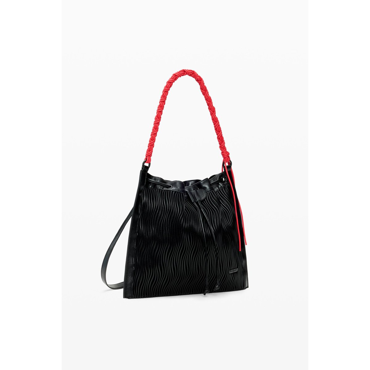 Sac à dos moyen en relief noir, DESIGUAL