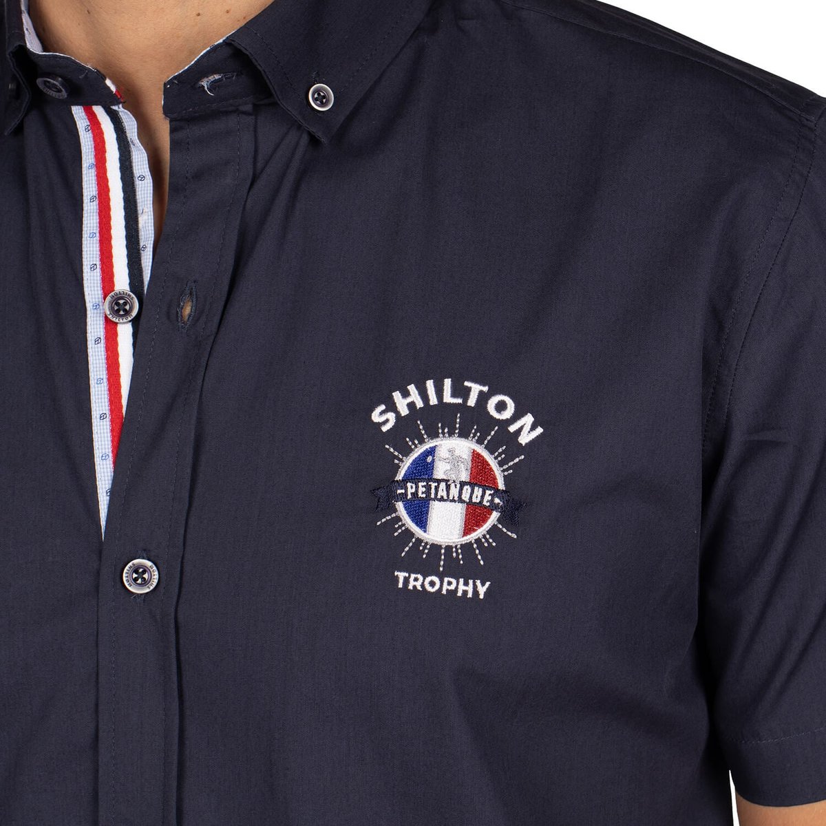 Chemise trophy PETANQUE navy, SHILTON
