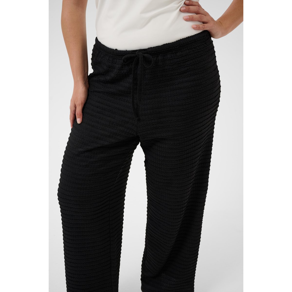 Pantalon Tricoté noir black deep cc., KAFFE CURVE