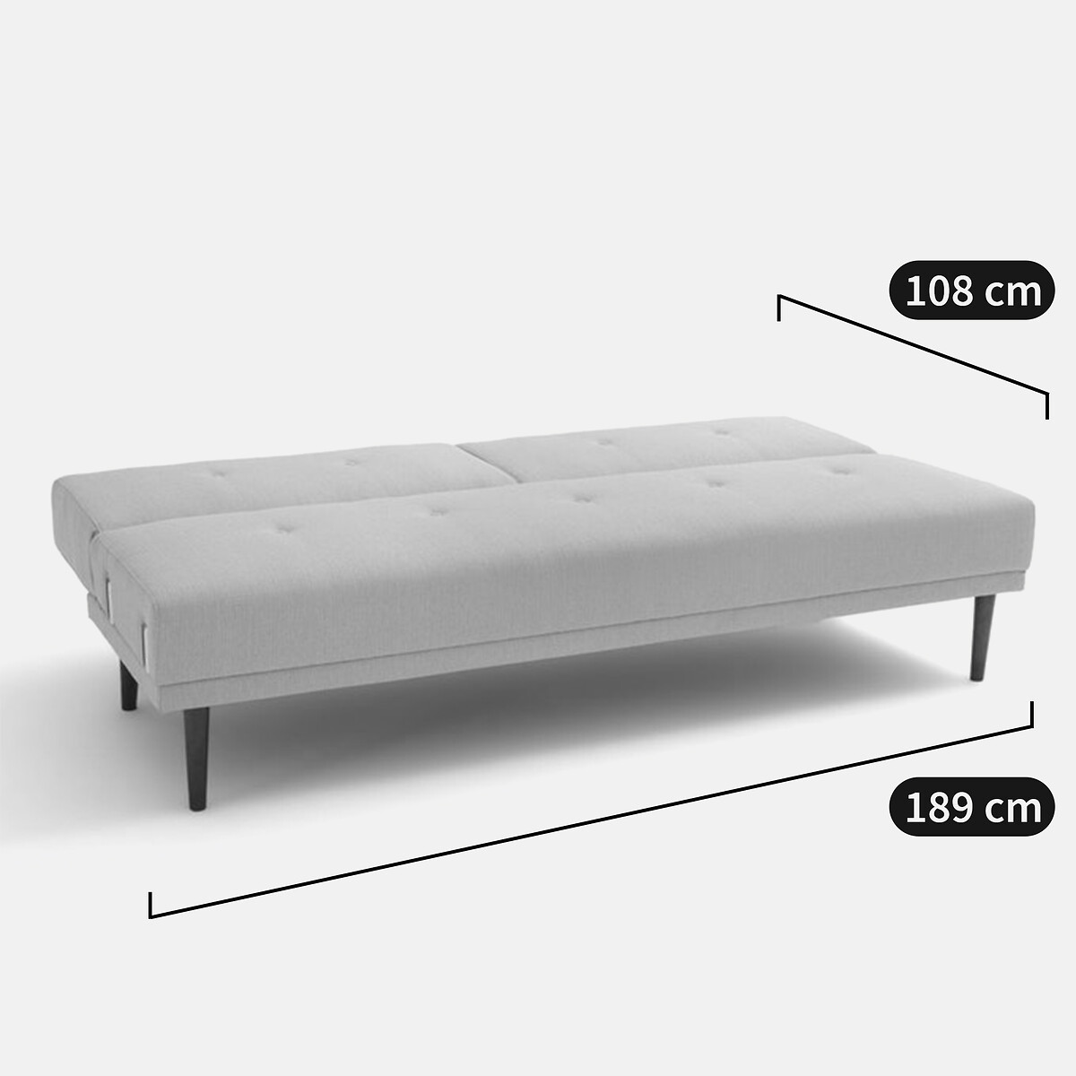 Sofá cama 3 plazas, Tuske azulón, LA REDOUTE INTERIEURS