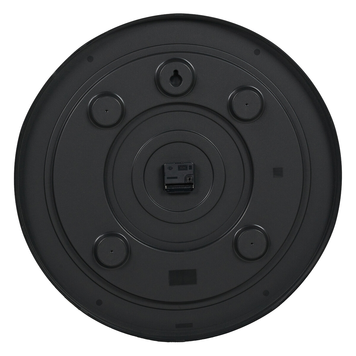 61cm Black Wood Effect Round Wall Clock black/white, ÉDITÉ