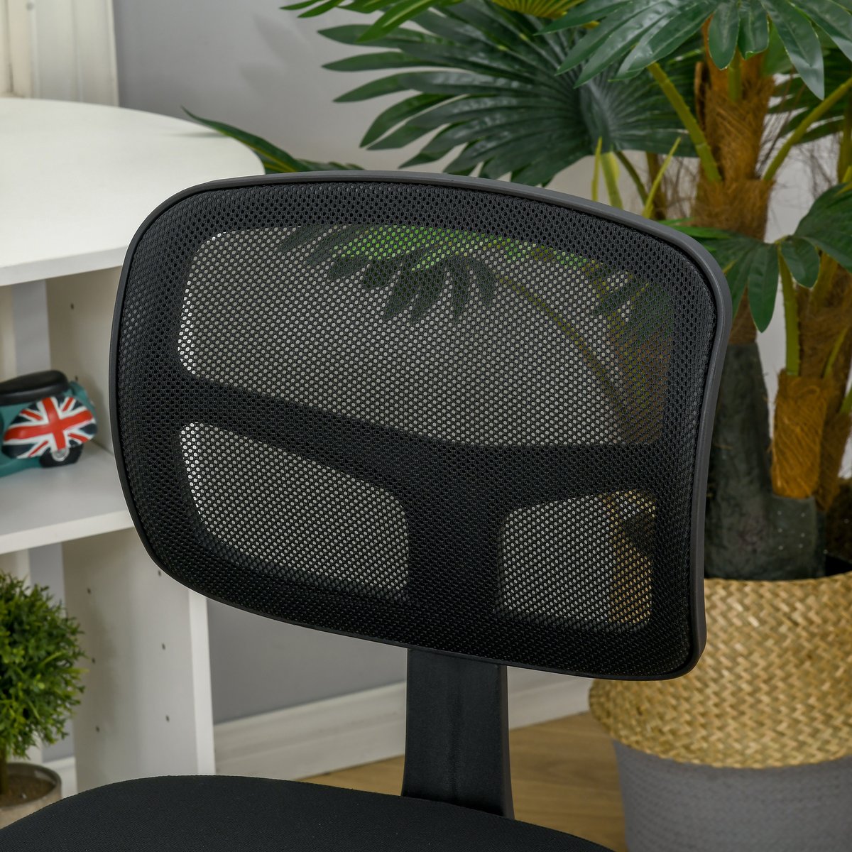 Chaise de bureau Maille (100% polyester) Noir noir, HOMCOM