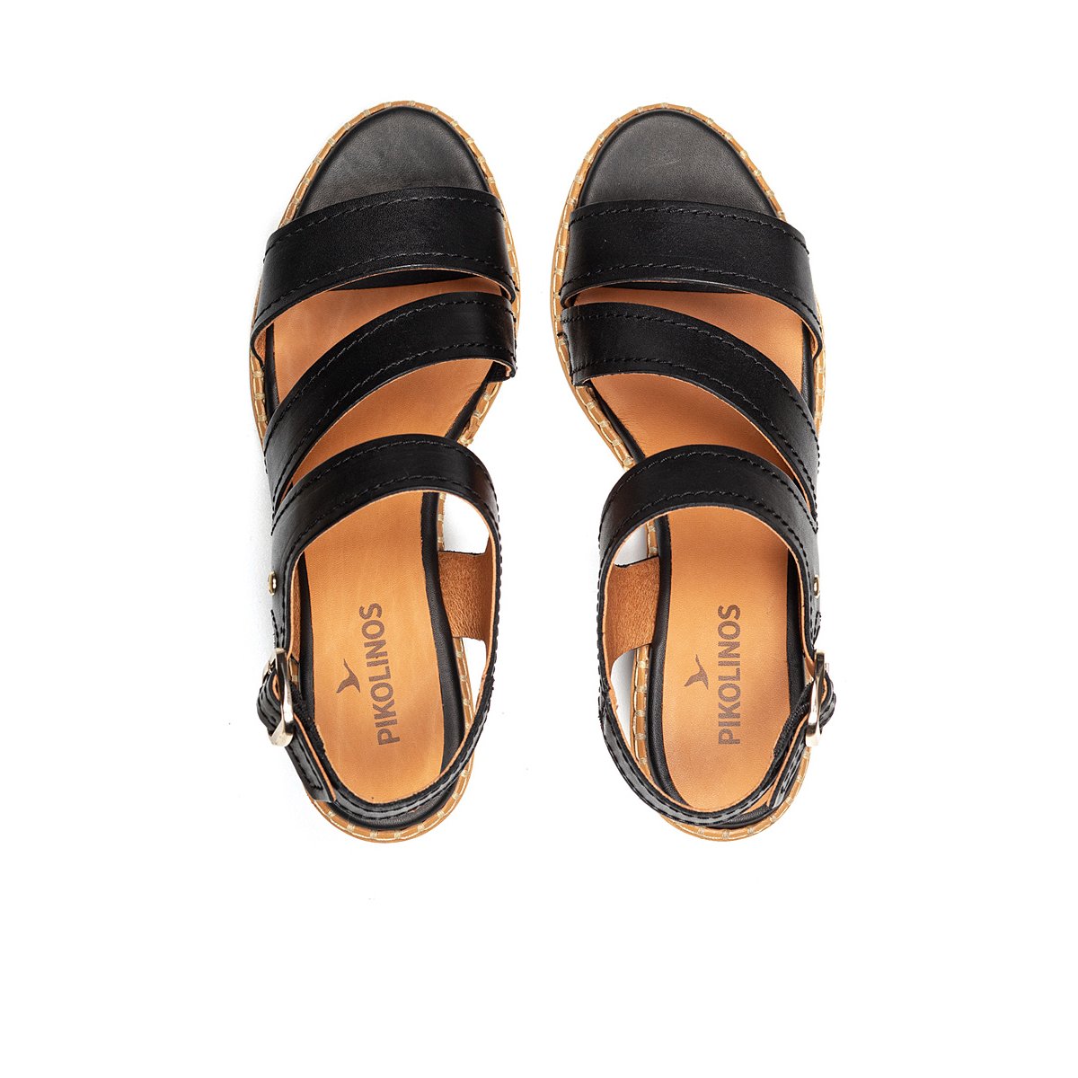Sandales à talon cuir Blanes black, PIKOLINOS