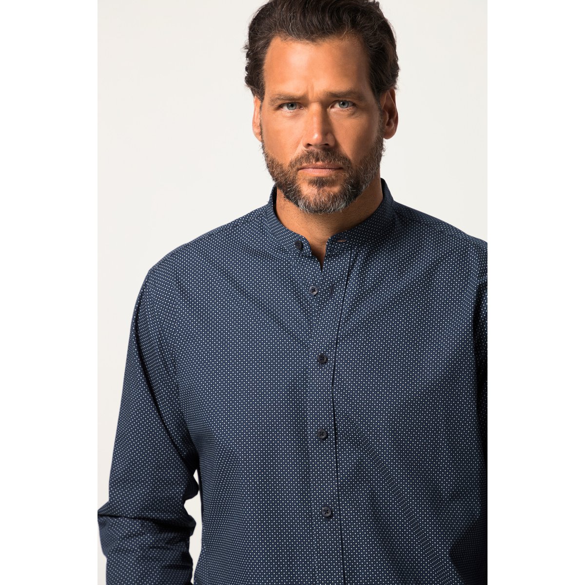 Chemise de ville à manches longues bleu marine, JP1880