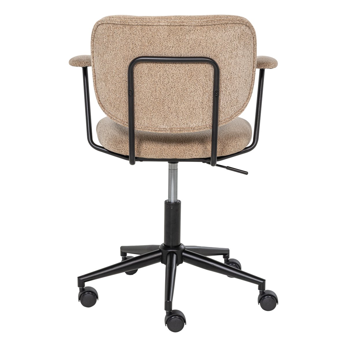 Chaise de bureau en chenille tissée BRINT sable, WOOOD