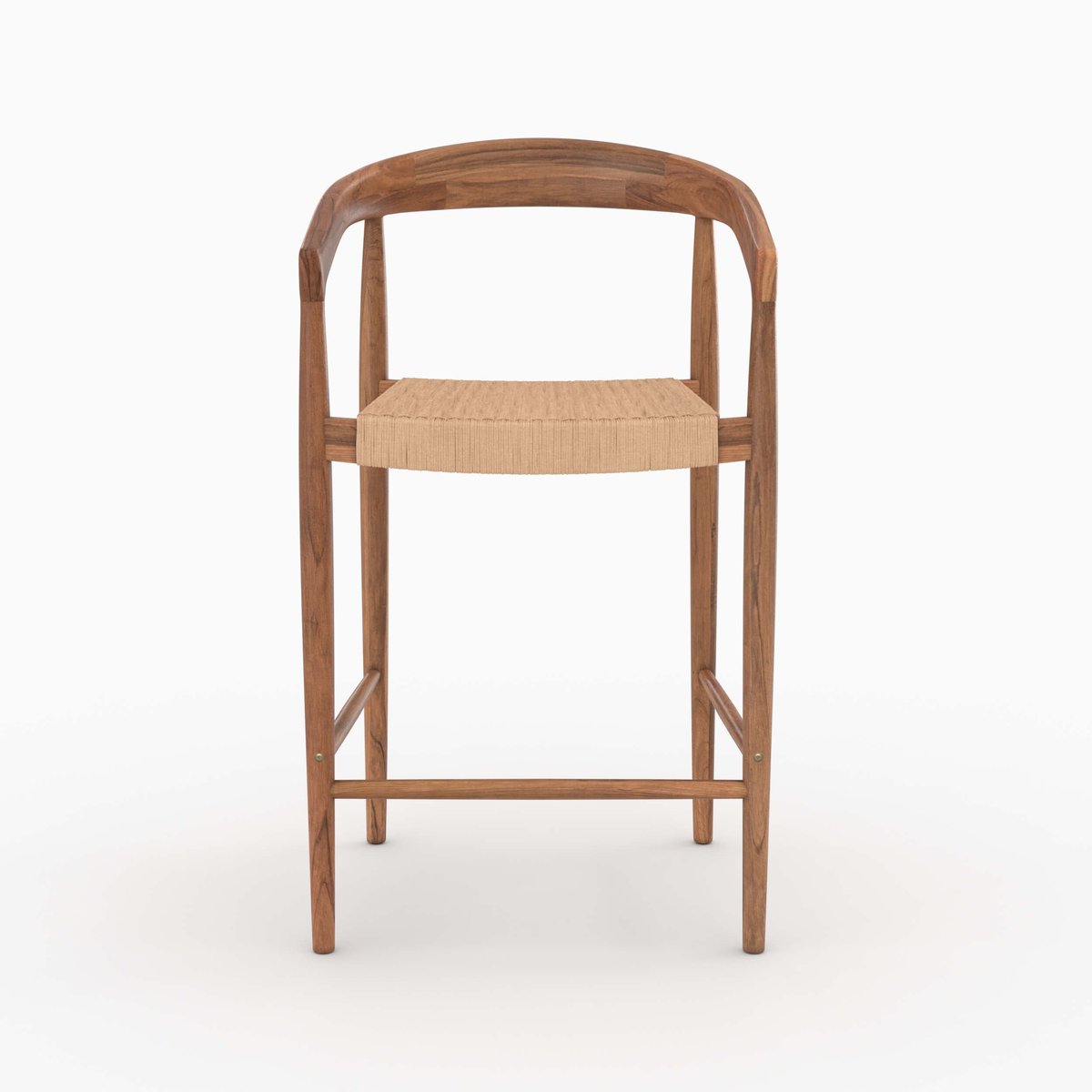 Lot de 2 chaises pour îlot central 65 cm - BALI naturel, MAISON PAVANE