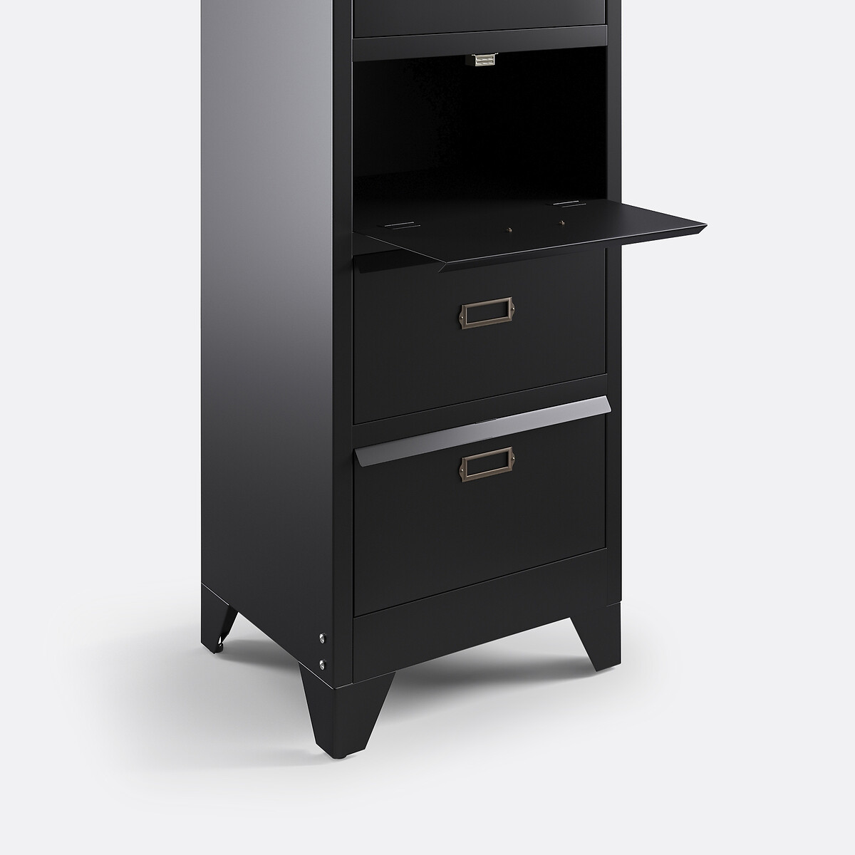 Chiffonnier à clapets en métal acier, Hiba noir, LA REDOUTE INTERIEURS