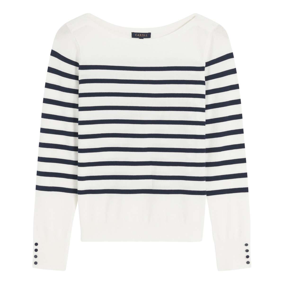 Pull droit col bateau MJULIE ivoire, CAROLL