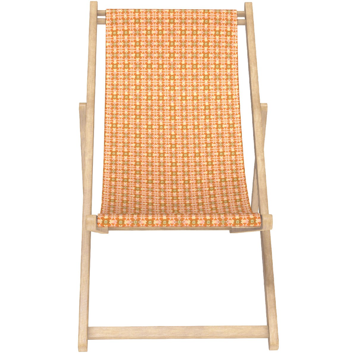 Chilienne en eucalyptus et toile outdoor, NOUR orange, VENT DE BOHÈME