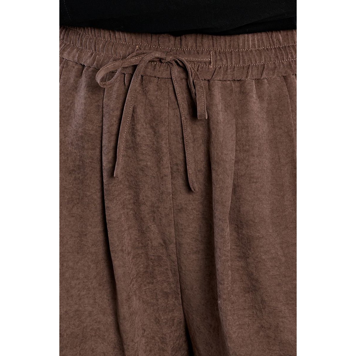 Pantalon large, taille haute chocolate, LILI SIDONIO