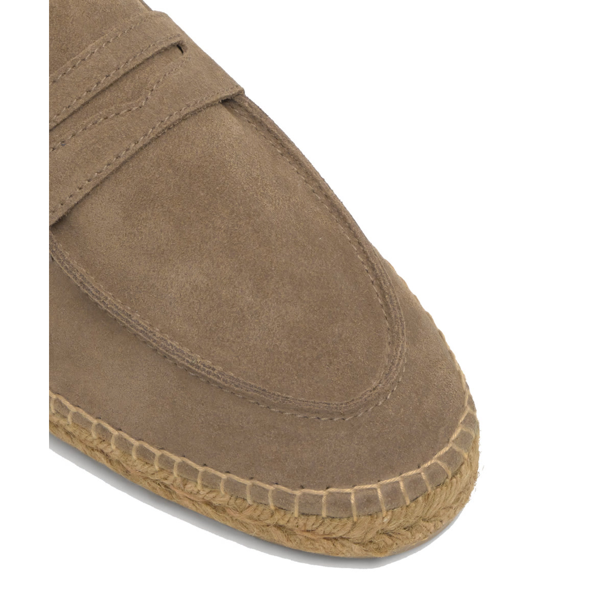Espadrilles mocassins en cuir et jute NACHO nude, CASTANER
