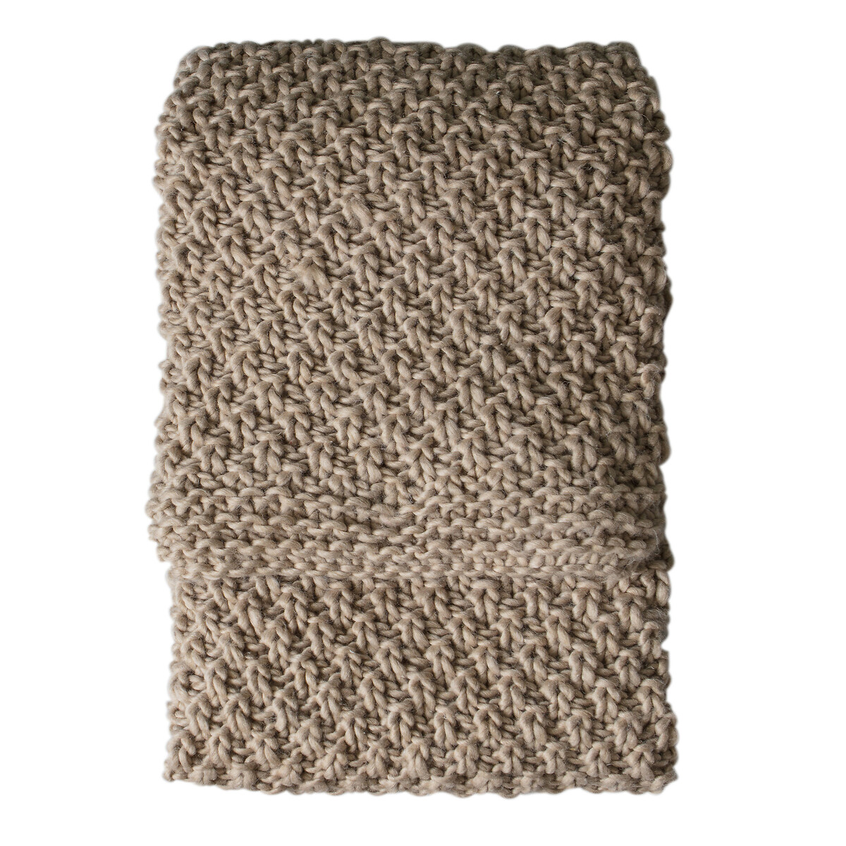 Chunky Knit Throw 130x170cm beige, SO'HOME