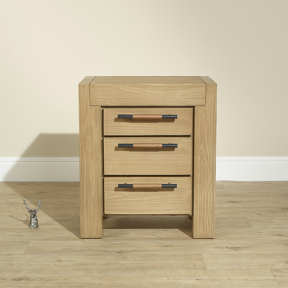 Table de nuit style contemporain en bois massif MEGÈVE marron, ROBIN DES BOIS