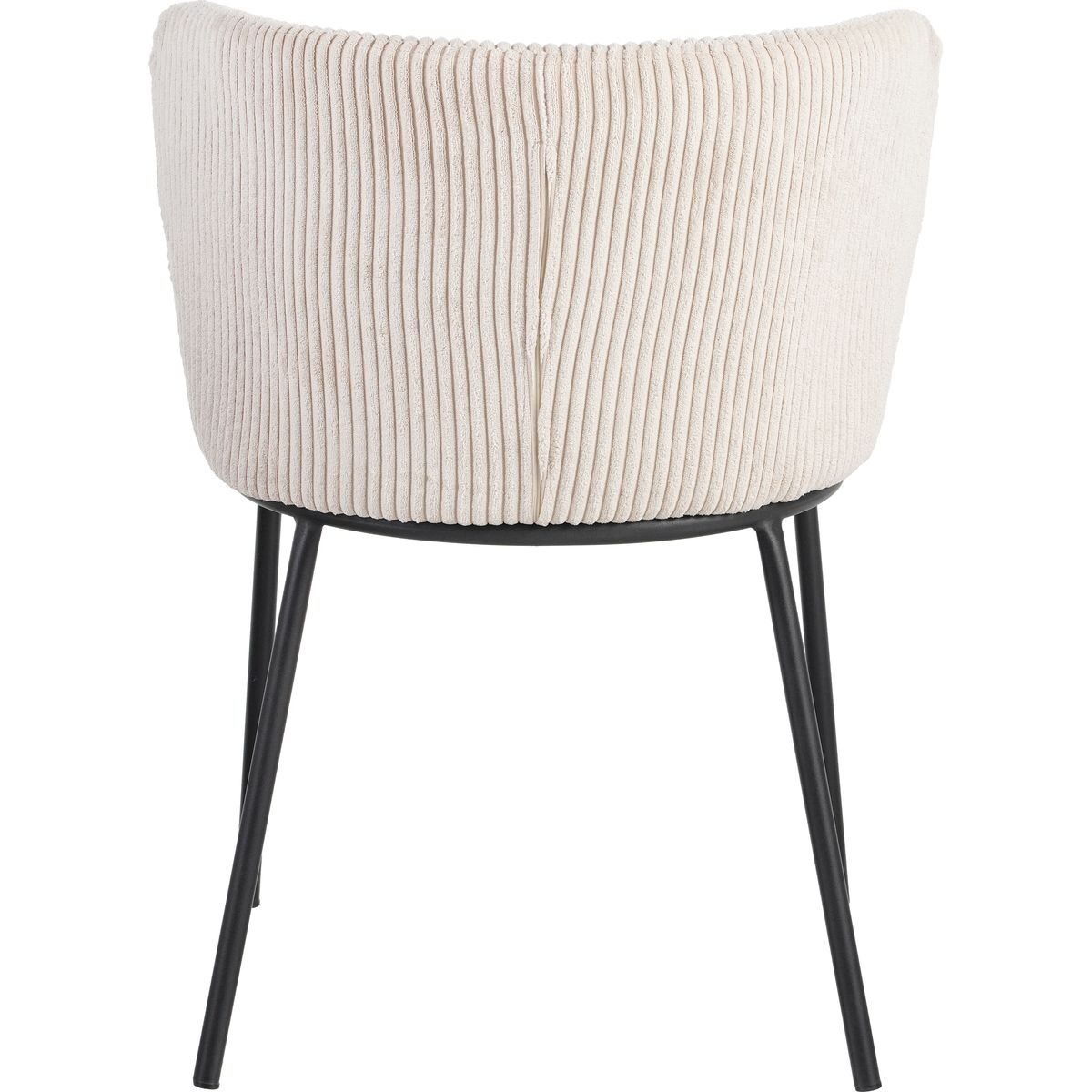 Lot de 2 chaises en velours côtelé - TOMA beige, HOMIFAB