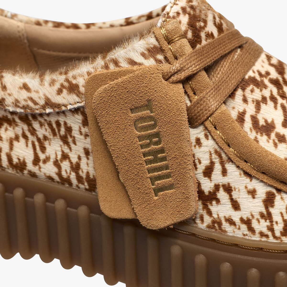Torhill Bee leather shoes white/brown, CLARKS