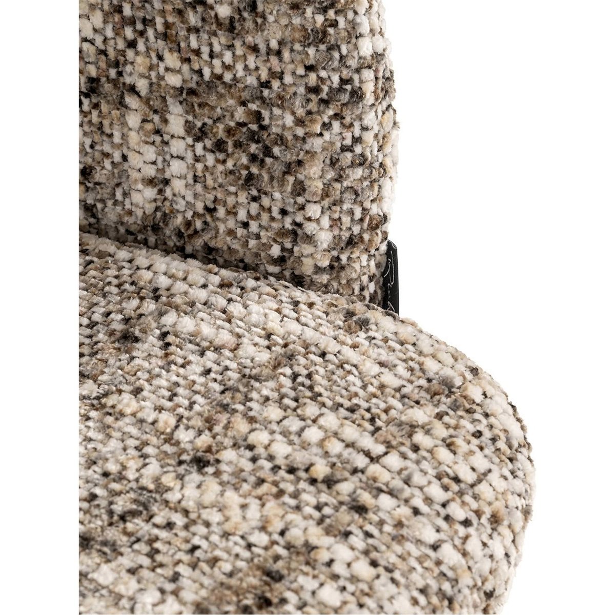 Chaise pivotante en tissu brun chiné tissu texturé, RECOLLECTION