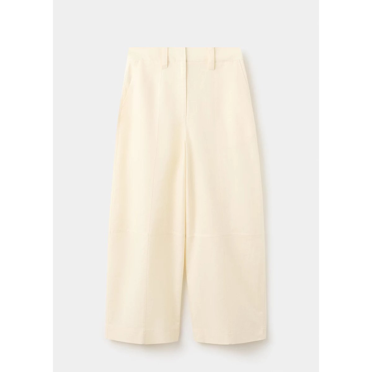 Pantalon balloon en lin écru, MANGO