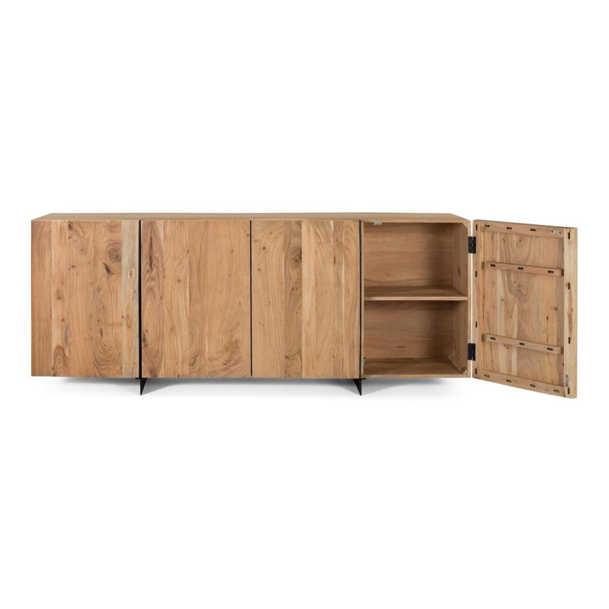 Bahut 4 portes Bois Marron marron, DECORATION D’AUTREFOIS