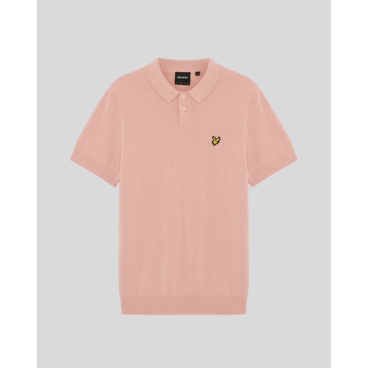 Polo en coton en maille rose pamplemousse, LYLE & SCOTT