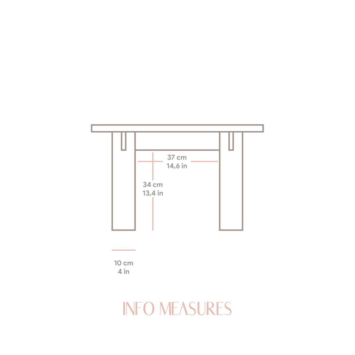 Banc en pin massif verni BEGUR PETIT bois clair, NAAN FURNITURE