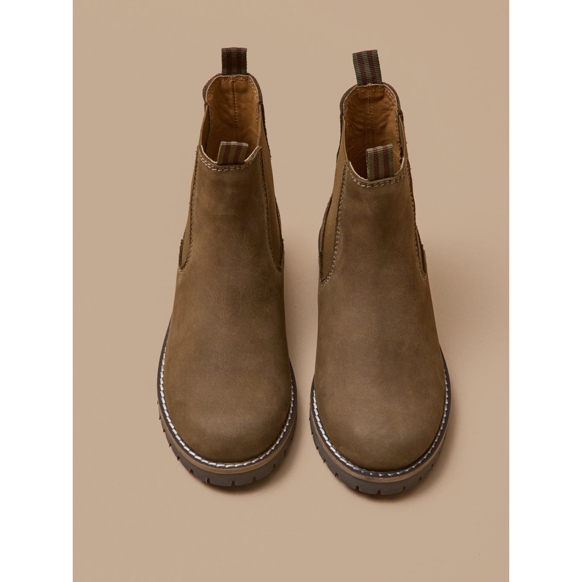 Boots chelsea cuir nubuck taupe, CYRILLUS