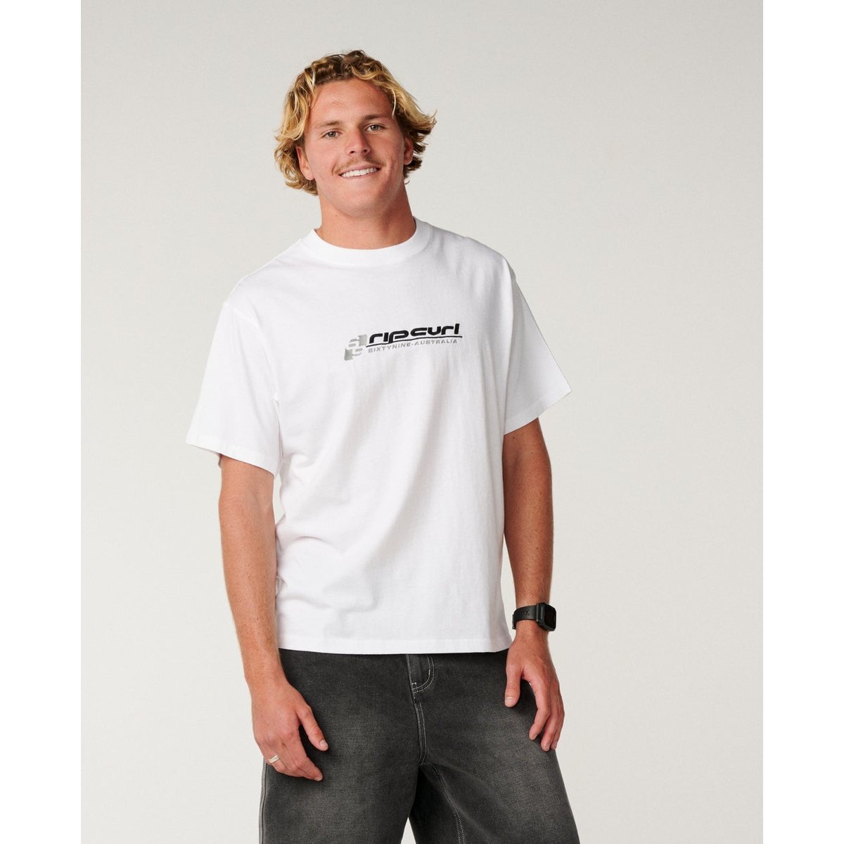 T-shirt brodé Archive 69 coupe Loose blanc, RIP CURL
