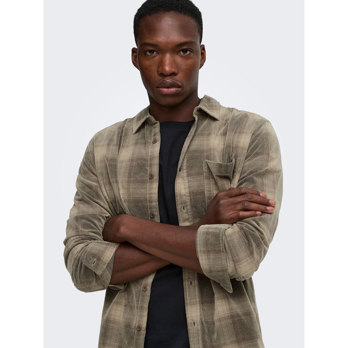 Chemise marron - soft silt 1, ONLY & SONS