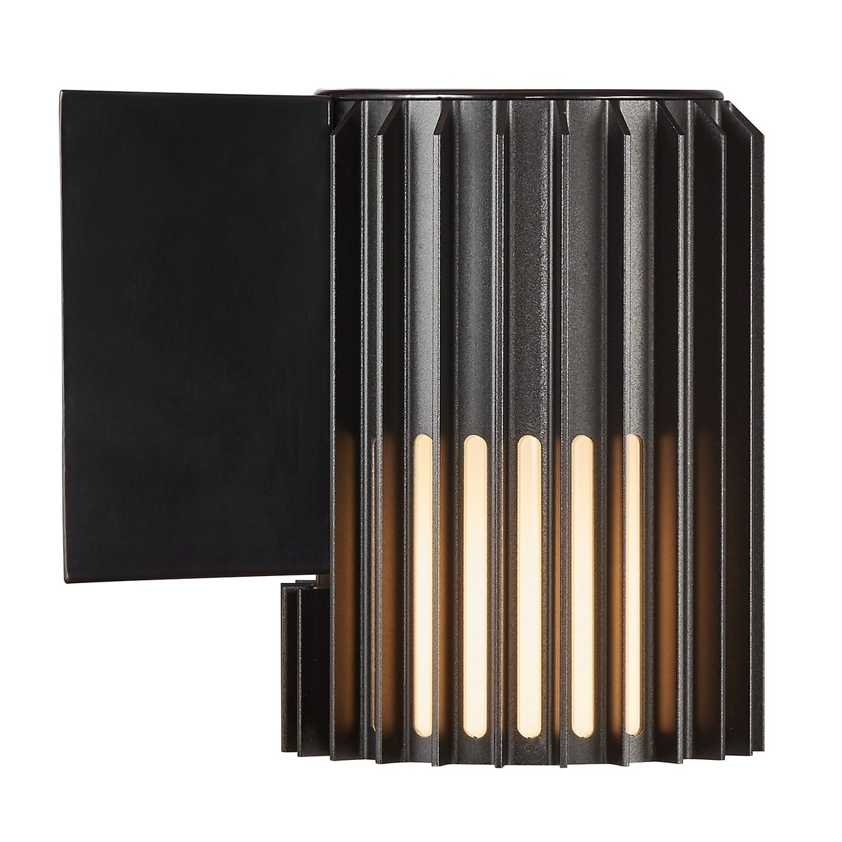 Applique murale extérieure adapté aux zones côtières  en aluminium, ALUDRA simple noir, NORDLUX