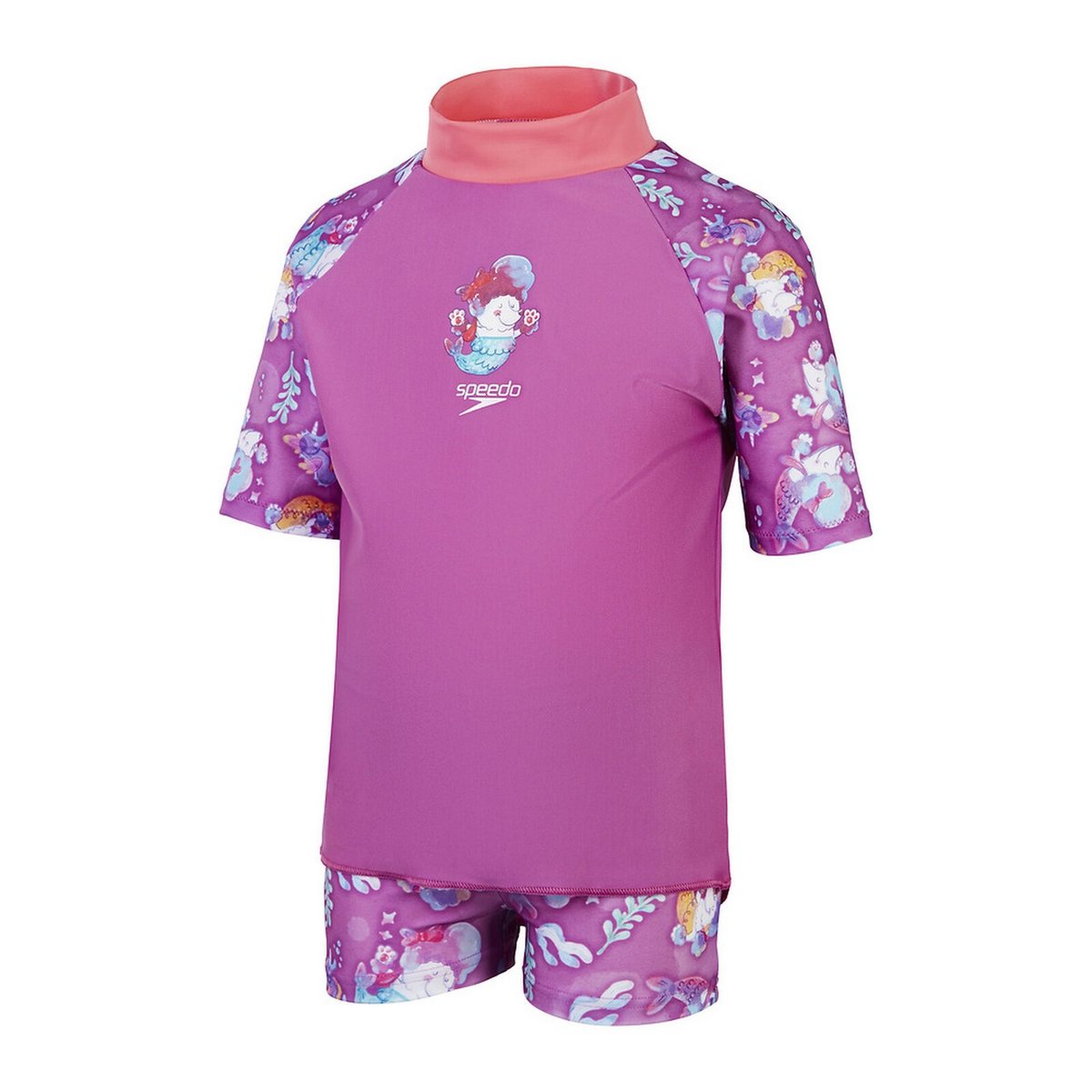 Haut de bain anti-irritation motif/style vie aquatique rose, SPEEDO