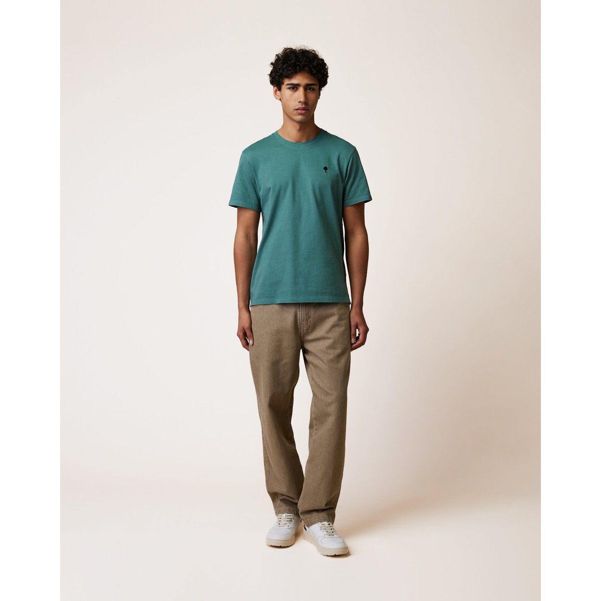 T-shirt en maille vert clair grisé, FAGUO