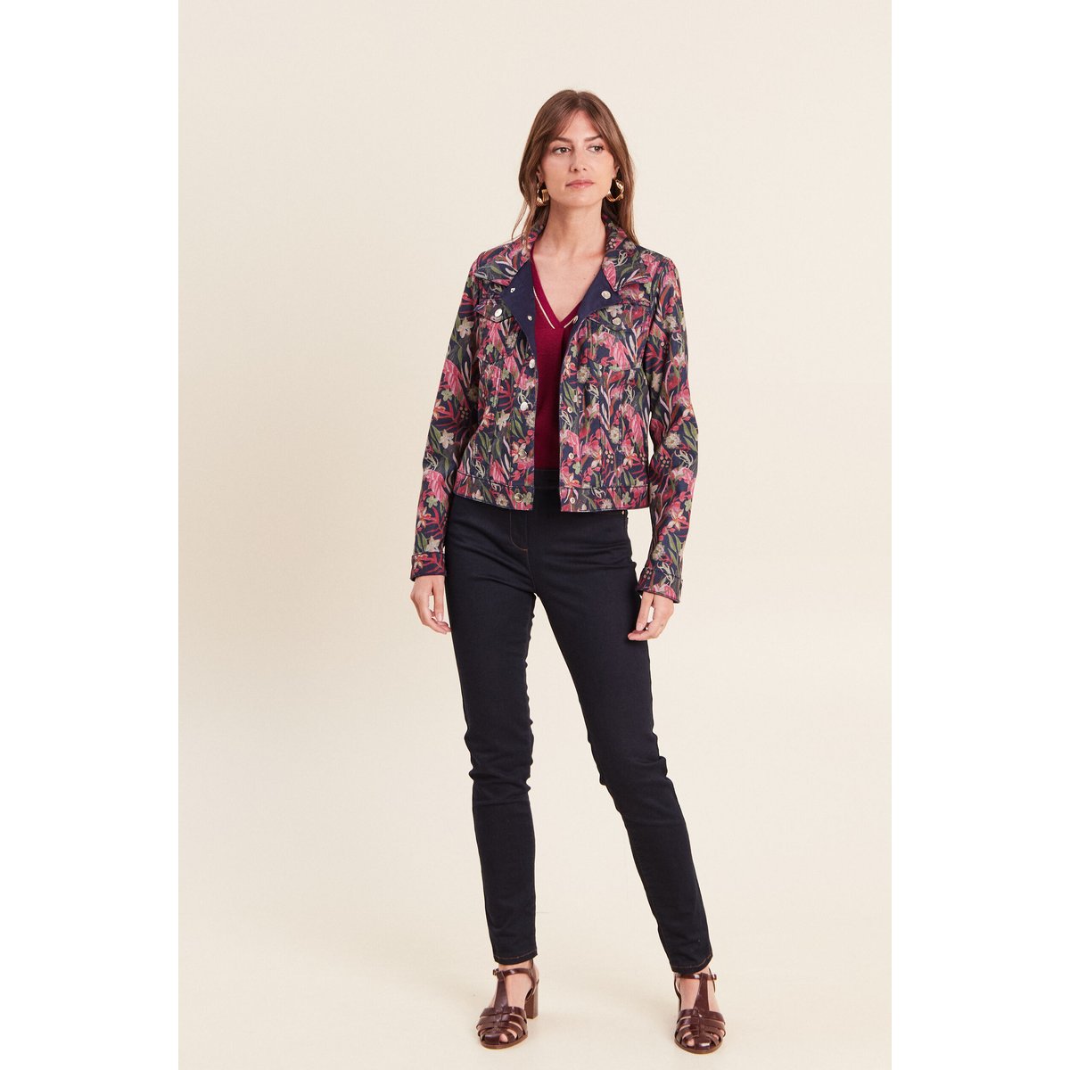Veste cintrée réversible multicolore, BREAL
