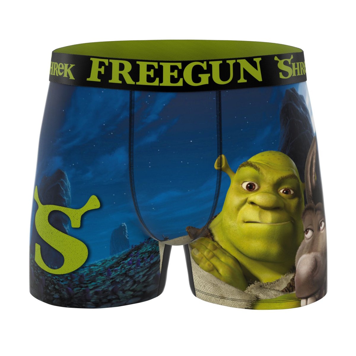 Lot De 3 Boxers Shrek vert/bleu/noir, FREEGUN