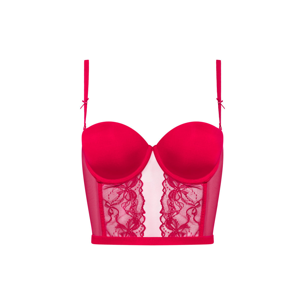 Soutien-gorge bustier balconnet préformé SUGARLACE rouge, LISCA