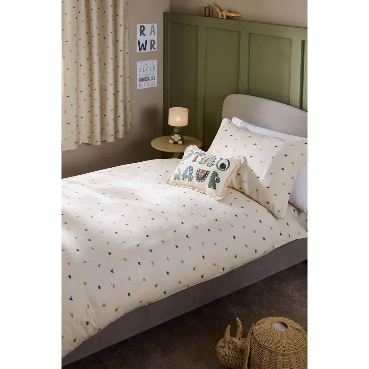 Parure housse de couette en coton mini dino, NEXT