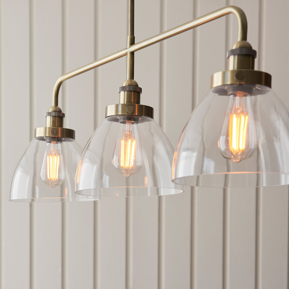 Henne 3-Light Resto Style Bar Pendant Light in Brass aged brass, ÉDITÉ
