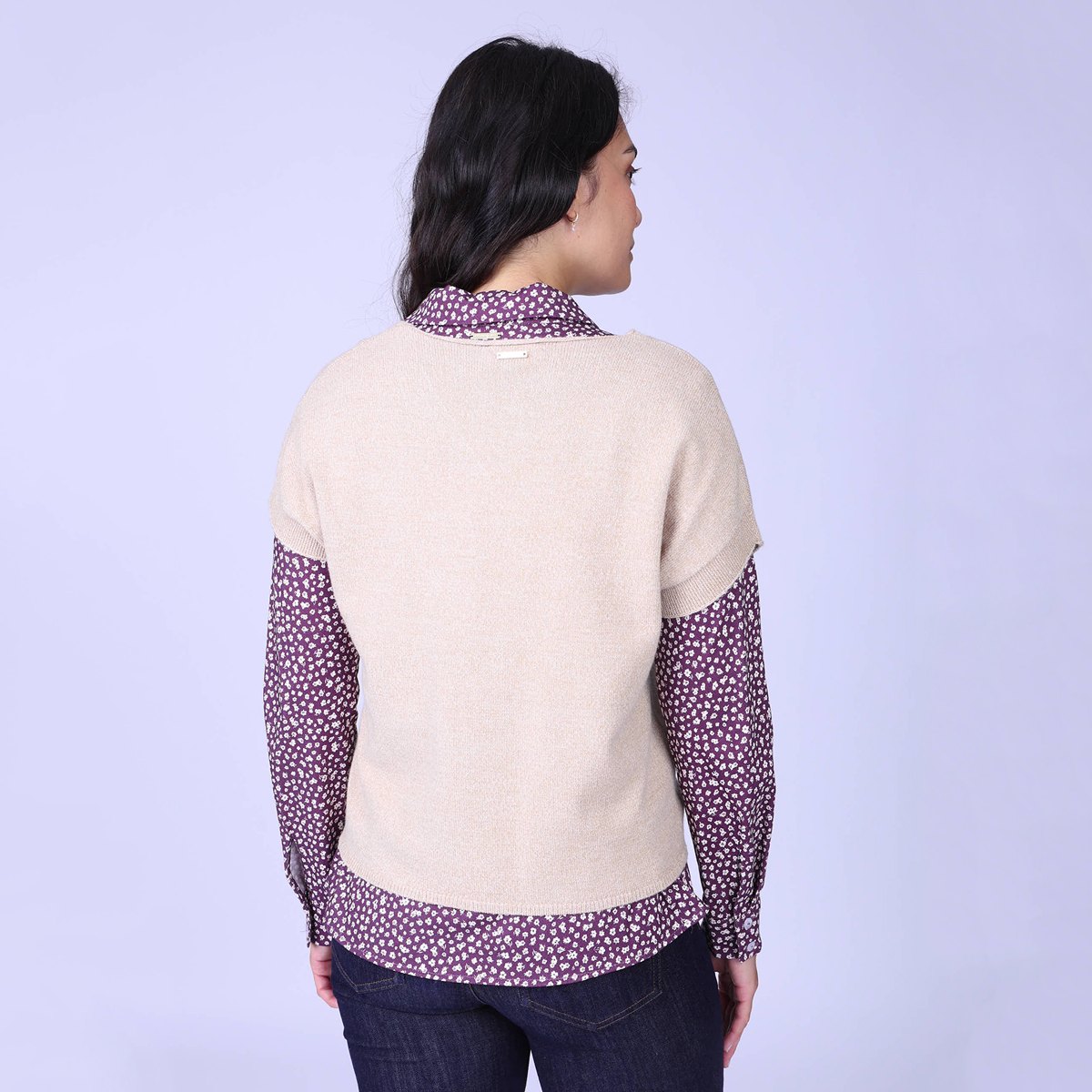 Pull sans manches beige, MISE AU GREEN
