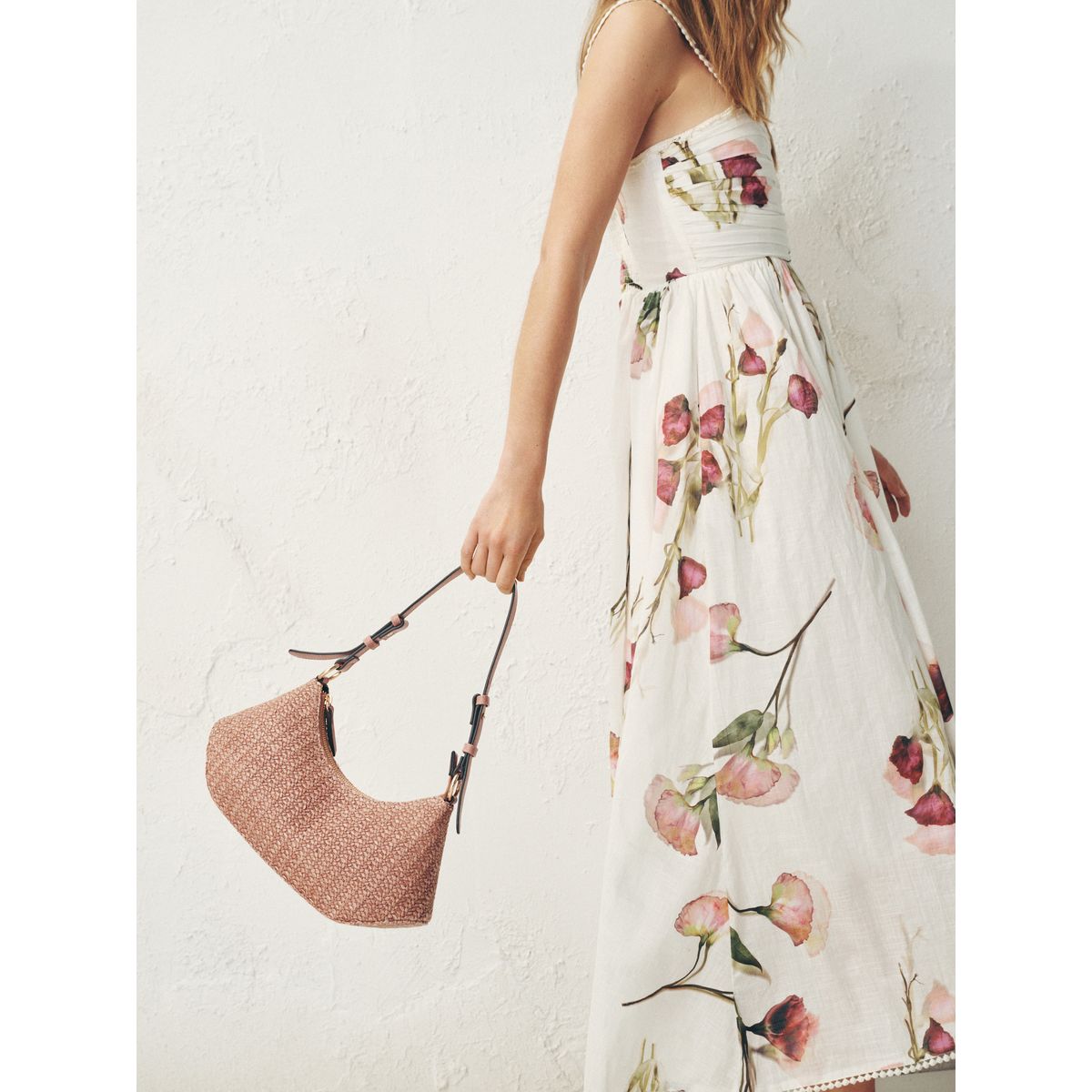Sac porté épaule arrondi rose, NEXT