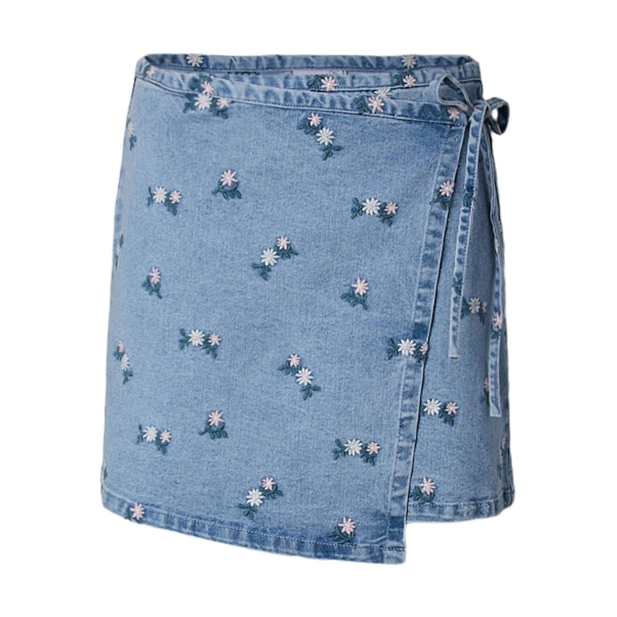 Mini-Jupe bleu - light blue denim1, PIECES