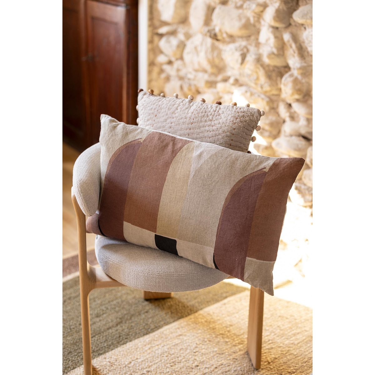 Coussin Zeff Kali naturel, VIVARAISE