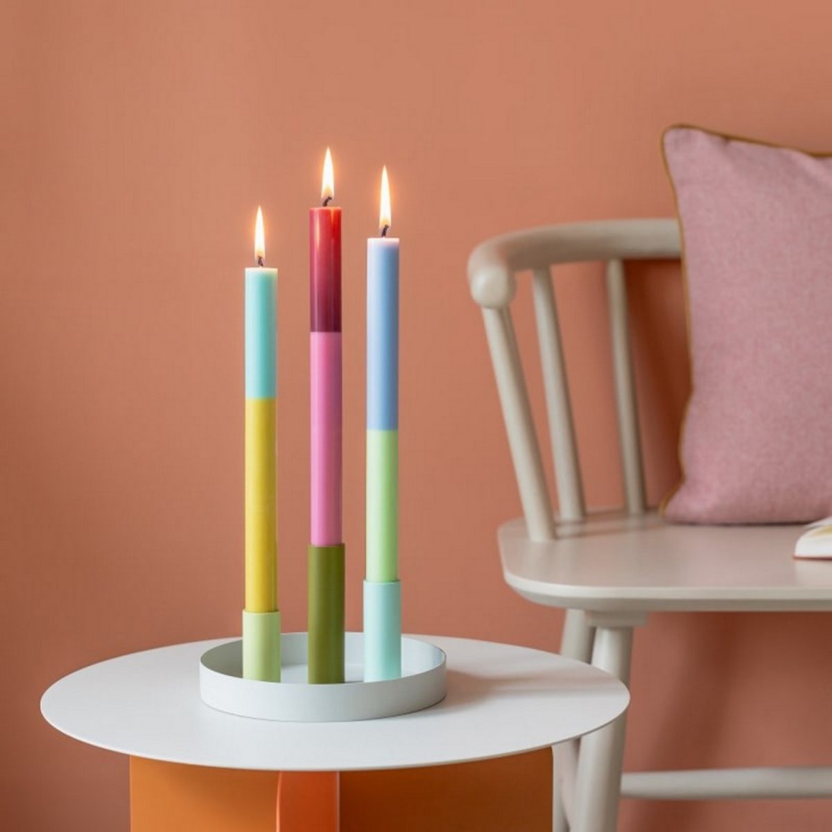 Bougies design Palma set de 3 multicolore, REMEMBER