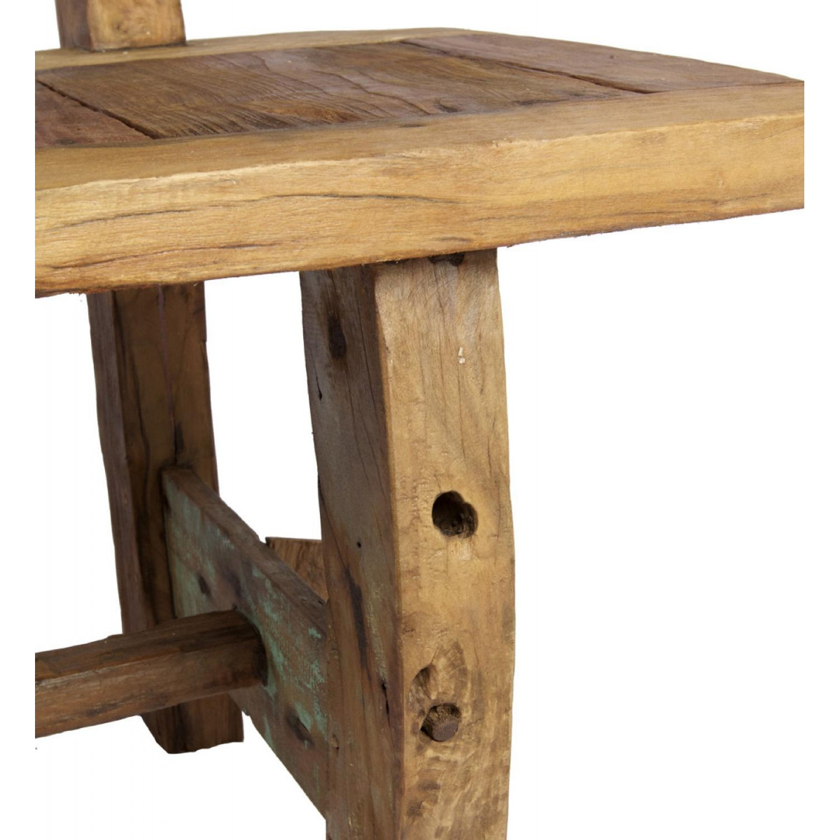 Banc 2 places marron, DECORATION D’AUTREFOIS
