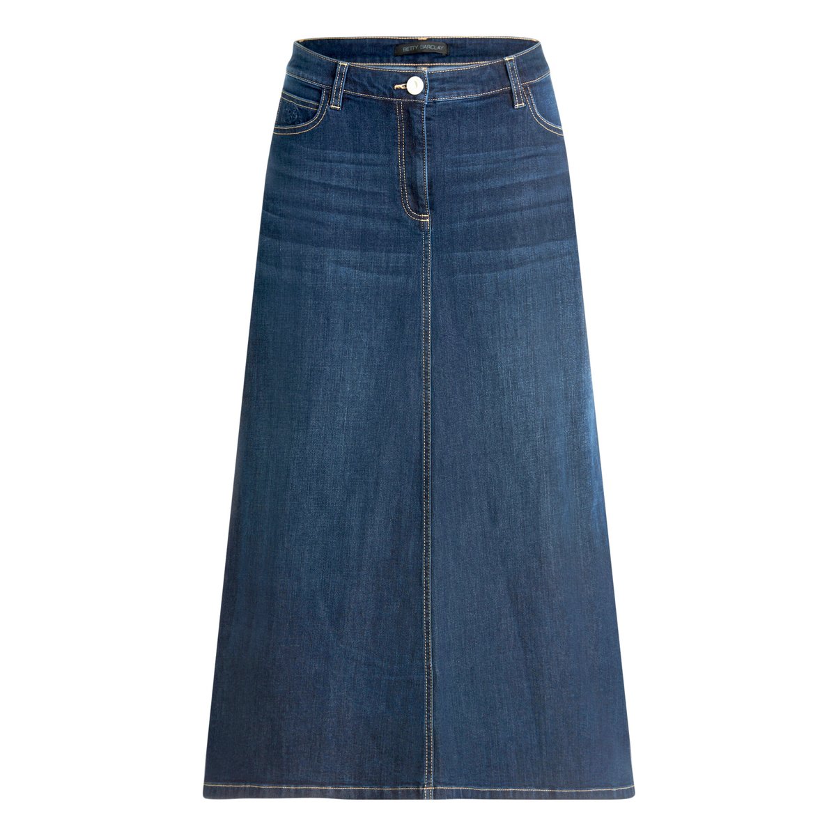 Jupe en jean à effet délavé dark blue denim, BETTY BARCLAY