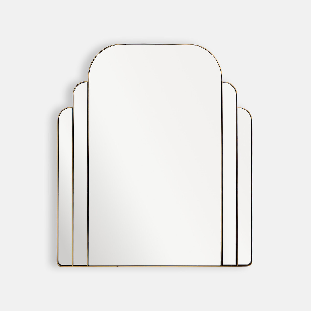 Miroir mural, métal fer laitonné, longueur 72 x hauteur 80 cm, ARCIA laiton, LA REDOUTE INTERIEURS