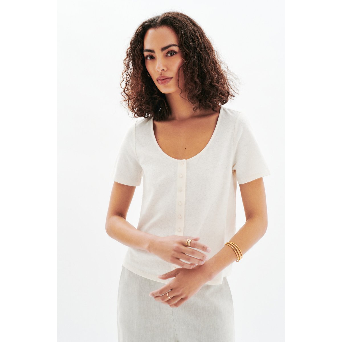 T-shirt TVALENTINE ecru, CAROLL