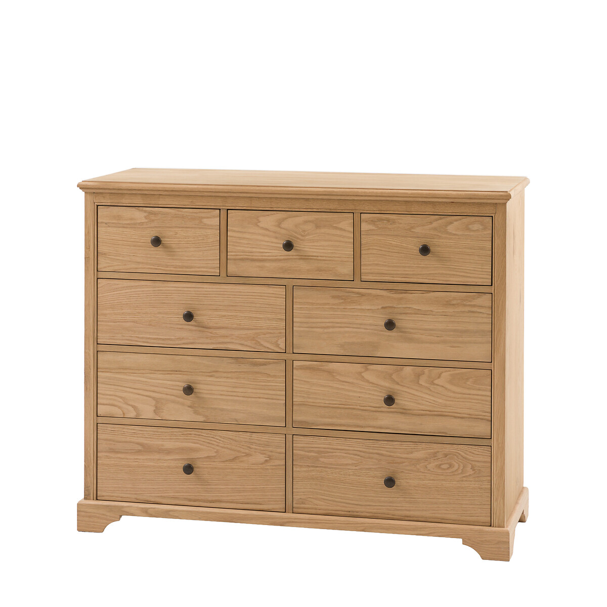 Harriet Oak 9 Drawer Chest light oak wood, SO'HOME