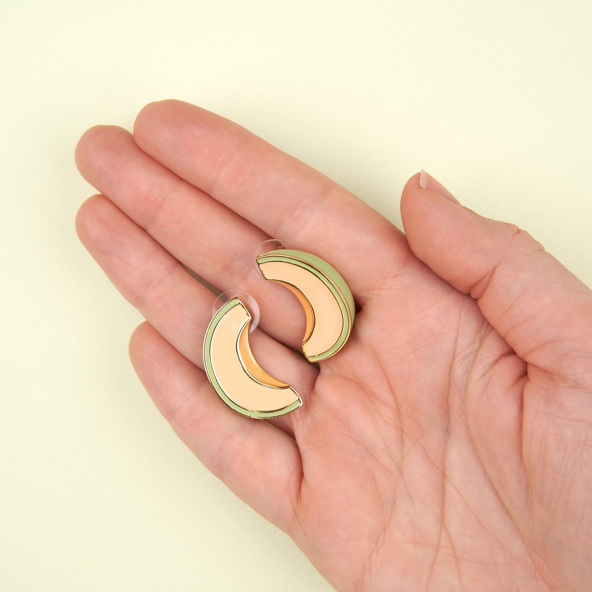 Boucles d'oreilles MELON orange et vert, COUCOU SUZETTE