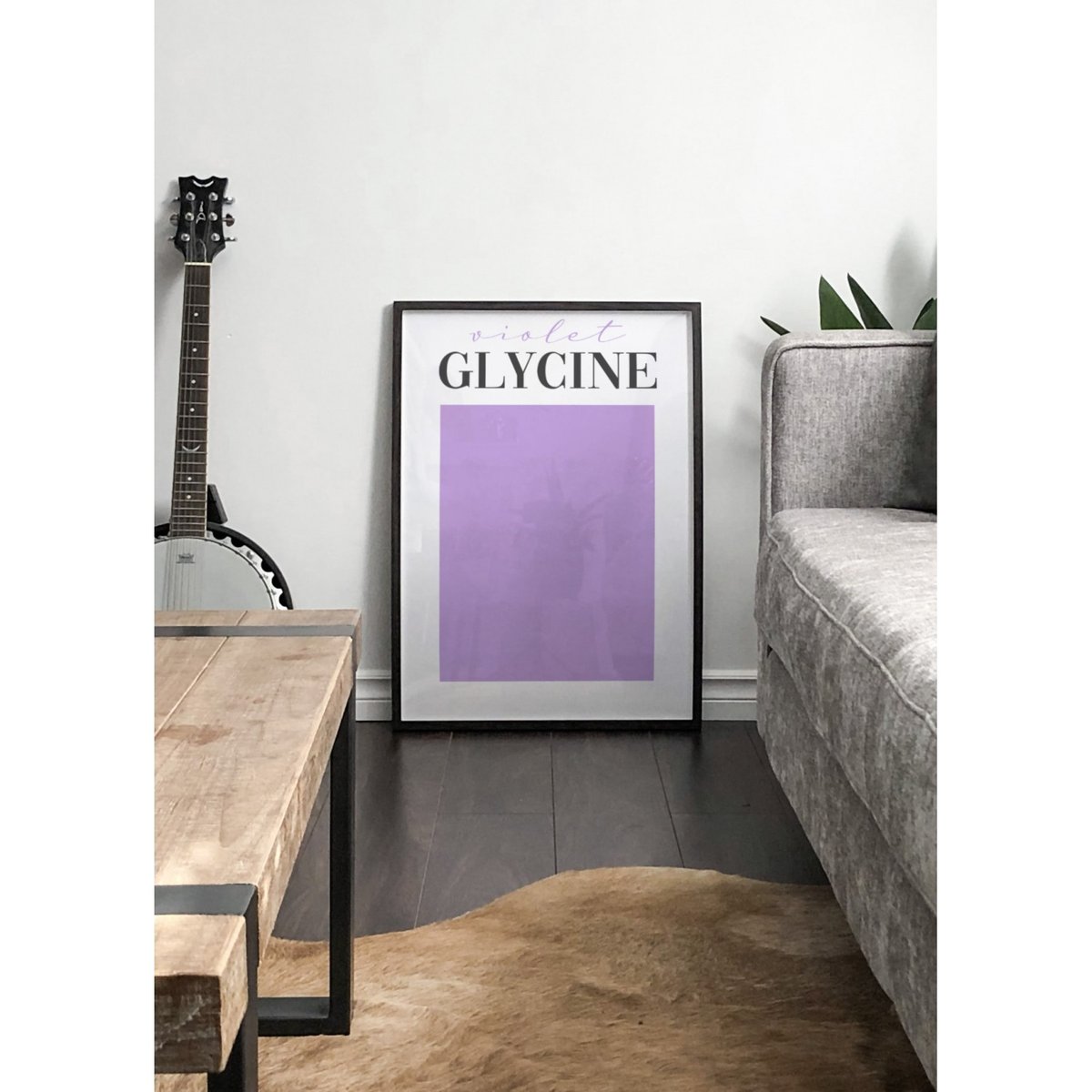 Affiche Violet Glycine blanc, L'AFFICHERIE