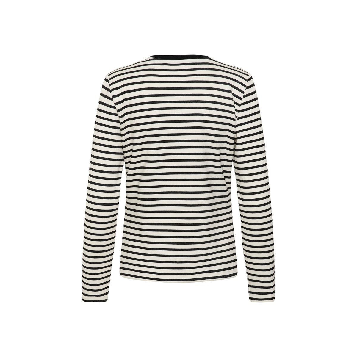 T-shirt à manches longues noir blanc black/white stripe, CULTURE